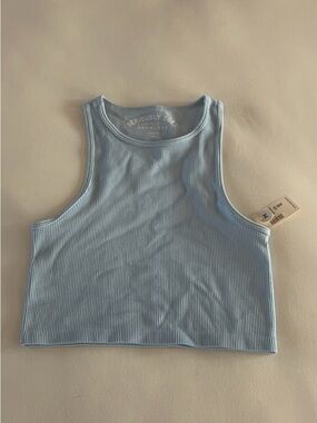 Aeropostale Light Blue Ribbed Seamless Tank